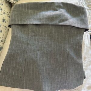 Gray Pinstripe Skirt